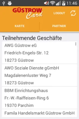 GüstrowCard android App screenshot 1